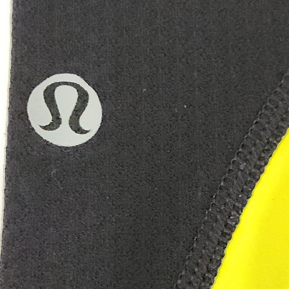LULULEMON Run: Inspire Crop II black and yellow size 4 - Picture 12 of 14